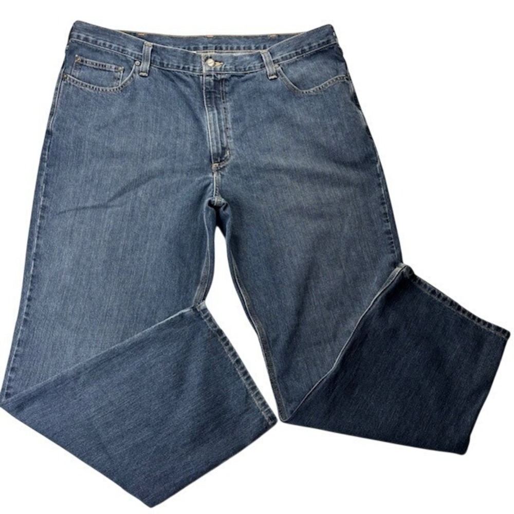 Carhartt B24 Relaxed Fit Jeans Men's 42x32 Light Wash Workwear Denim Blue - Picture 2 of 13